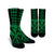 Hawaii Polynesian Kanaka Kakau Crew Socks - Alan Style Green - AH Crew Socks White - Polynesian Pride