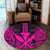 Hawaii Polynesian Kanaka Kakau Round Carpet - Alan Style Pink - AH - Polynesian Pride