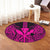 Hawaii Polynesian Kanaka Kakau Round Carpet - Alan Style Pink - AH - Polynesian Pride