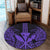 Hawaii Polynesian Kanaka Kakau Round Carpet - Alan Style Purple - AH - Polynesian Pride