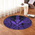 Hawaii Polynesian Kanaka Kakau Round Carpet - Alan Style Purple - AH - Polynesian Pride