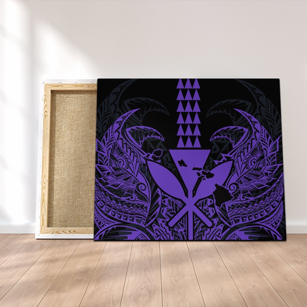 Hawaii Polynesian Kanaka Kakau Canvas - Alan Style Purple - AH Canvas Poly-cotton - Polynesian Pride