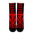 Hawaii Polynesian Kanaka Kakau Crew Socks - Alan Style Red - AH - Polynesian Pride