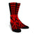 Hawaii Polynesian Kanaka Kakau Crew Socks - Alan Style Red - AH - Polynesian Pride