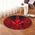 Hawaii Polynesian Kanaka Kakau Round Carpet - Alan Style Red - AH - Polynesian Pride