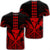 Hawaii Polynesian Kanaka Kakau T Shirt Alan Style Red Unisex Black - Polynesian Pride