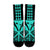 Hawaii Polynesian Kanaka Kakau Crew Socks - Alan Style Turquoise - AH - Polynesian Pride