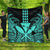 Hawaii Polynesian Kanaka Kakau Premium Quilts - Alan Style Turquoise - AH Black - Polynesian Pride