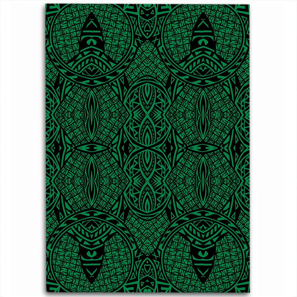 Hawaii Polynesian Lauhala Mix Green Area Rug - AH Luxurious - Polynesian Pride