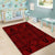 Hawaii Polynesian Lauhala Mix Red Area Rug - AH - Polynesian Pride