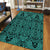 Hawaii Polynesian Lauhala Mix Turquoise Area Rug - AH - Polynesian Pride