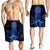 Hawaii Polynesian Pineapple Hibiscus Men's Shorts - Blue - AH - Polynesian Pride