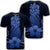 Hawaii Polynesian Pineapple Hibiscus T Shirt Blue Unisex Black - Polynesian Pride