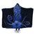 Hawaii Polynesian Pineapple Hibiscus Hooded Blanket - Blue - AH Hooded Blanket White - Polynesian Pride