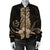 Hawaii Polynesian Pineapple Hibiscus Bomber Jacket - Gold - AH - Polynesian Pride