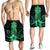 Hawaii Polynesian Pineapple Hibiscus Men's Shorts - Green - AH - Polynesian Pride