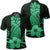 Hawaii Polynesian Pineapple Hibiscus Polo Shirt Green Unisex Black - Polynesian Pride