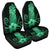 Hawaii Polynesian Pineapple Hibiscus Car Seat Covers - Green - AH Universal Fit Black - Polynesian Pride