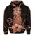 Hawaiian Polynesian Pineapple Hibiscus Hoodie Orange - Polynesian Pride