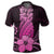 Hawaii Polynesian Pineapple Hibiscus Polo Shirt Pink - Polynesian Pride