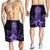 Hawaii Polynesian Pineapple Hibiscus Men's Shorts - Purple - AH - Polynesian Pride