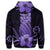 Hawaiian Polynesian Pineapple Hibiscus Hoodie Purple - Polynesian Pride