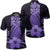 Hawaii Polynesian Pineapple Hibiscus Polo Shirt Purple Unisex Black - Polynesian Pride