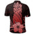 Hawaii Polynesian Pineapple Hibiscus Polo Shirt Red - Polynesian Pride