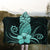 Hawaii Polynesian Pineapple Hibiscus Hooded Blanket - Turquoise - AH - Polynesian Pride