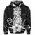 Hawaiian Polynesian Pineapple Hibiscus Hoodie White - Polynesian Pride