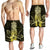 Hawaii Polynesian Pineapple Hibiscus Men's Shorts - Yellow - AH - Polynesian Pride