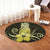 Hawaii Polynesian Pineapple Hibiscus Round Carpet - Yellow - AH - Polynesian Pride