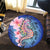 Hawaii Polynesian Pink Hibiscus Seahorse Round Carpet - AH - Polynesian Pride