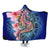 Hawaii Polynesian Pink Hibiscus Seahorse Hooded Blanket - AH Hooded Blanket White - Polynesian Pride