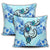 Hawaii Polynesian Plumeria Hibiscus Turtle Pillow Covers - AH - Jack Style - Blue - Polynesian Pride