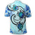 Hawaii Polynesian Plumeria Hibiscus Turtle Polo Shirt Jack Style Blue - Polynesian Pride