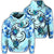 Hawaiian Polynesian Plumeria Hibiscus Turtle Hoodie Jack Style Blue Unisex Art - Polynesian Pride