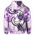 Hawaiian Polynesian Plumeria Hibiscus Turtle Hoodie Jack Style Pink - Polynesian Pride