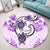 Hawaii Polynesian Plumeria Hibiscus Turtle Round Carpet - AH - Jack Style - Pink - Polynesian Pride