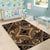 Hawaii Polynesian Plumeria Mix Gold Black Area Rug - AH - Polynesian Pride