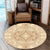 Hawaii Polynesian Plumeria Mix Gold Round Carpet - AH Round Carpet Luxurious Plush - Polynesian Pride