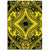 Hawaii Polynesian Plumeria Mix Yellow Black Area Rug - AH Luxurious - Polynesian Pride