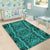 Hawaii Polynesian Symmetry Turquoise Area Rug - AH - Polynesian Pride