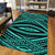 Hawaii Polynesian Tatau Turquoise Area Rug - AH - Polynesian Pride