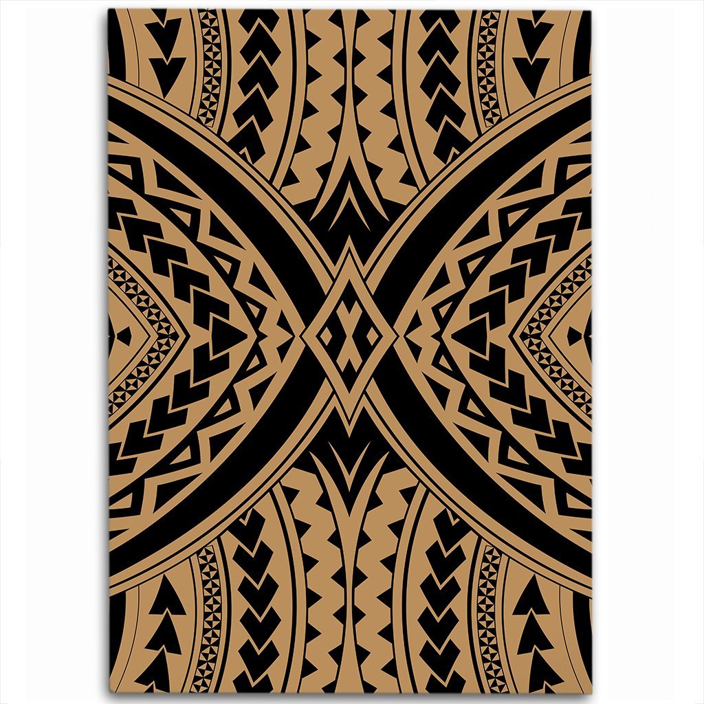 Hawaii Polynesian Tradition Gold Area Rug - AH Luxurious - Polynesian Pride