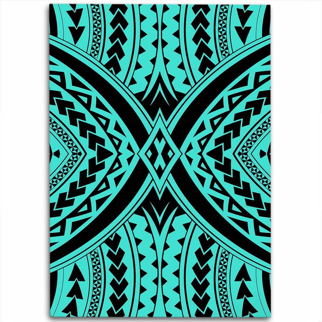 Hawaii Polynesian Tradition Turquoise Area Rug - AH Luxurious - Polynesian Pride