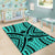 Hawaii Polynesian Tradition Turquoise Area Rug - AH - Polynesian Pride