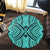 Hawaii Polynesian Tradition Turquoise Round Carpet - AH - Polynesian Pride