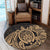 Hawaii Polynesian Turtle Round Carpet - Gold - AH - Polynesian Pride