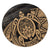 Hawaii Polynesian Turtle Round Carpet - Gold - AH Round Carpet Luxurious Plush - Polynesian Pride